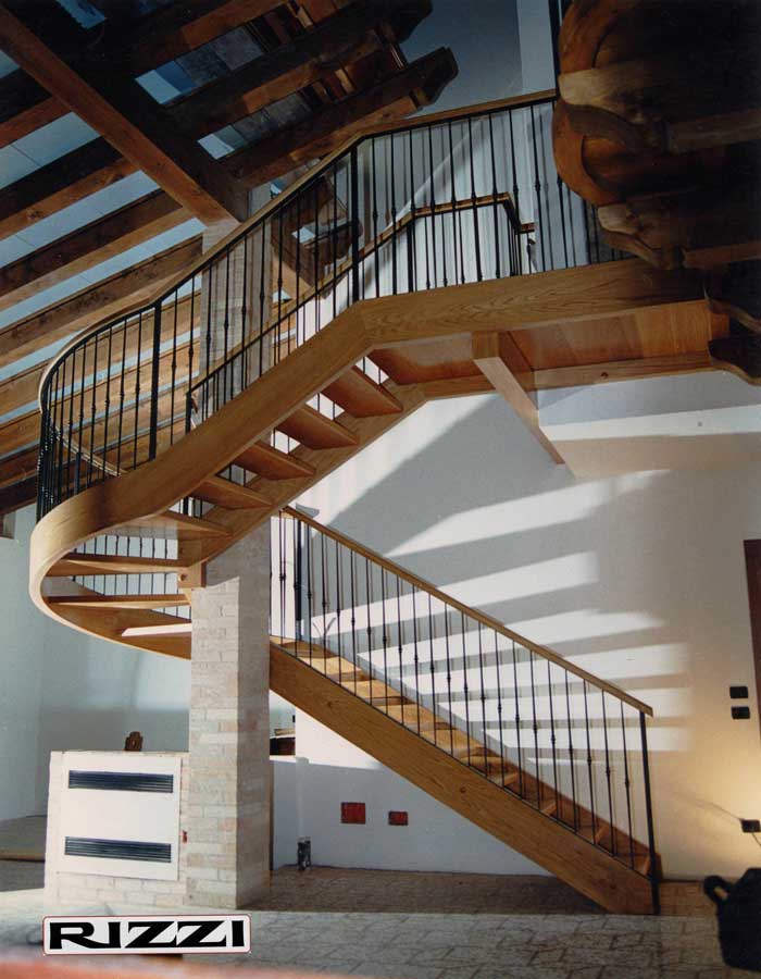 Self-supporting wooden staircase - STL 04